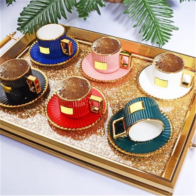 Akayev Albert Porcelain 12 Pieces Coffee Cup Set