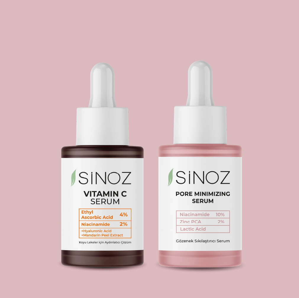 Sinoz Vitamin C Serum & Niacinamide Serum - Pore Minimizing