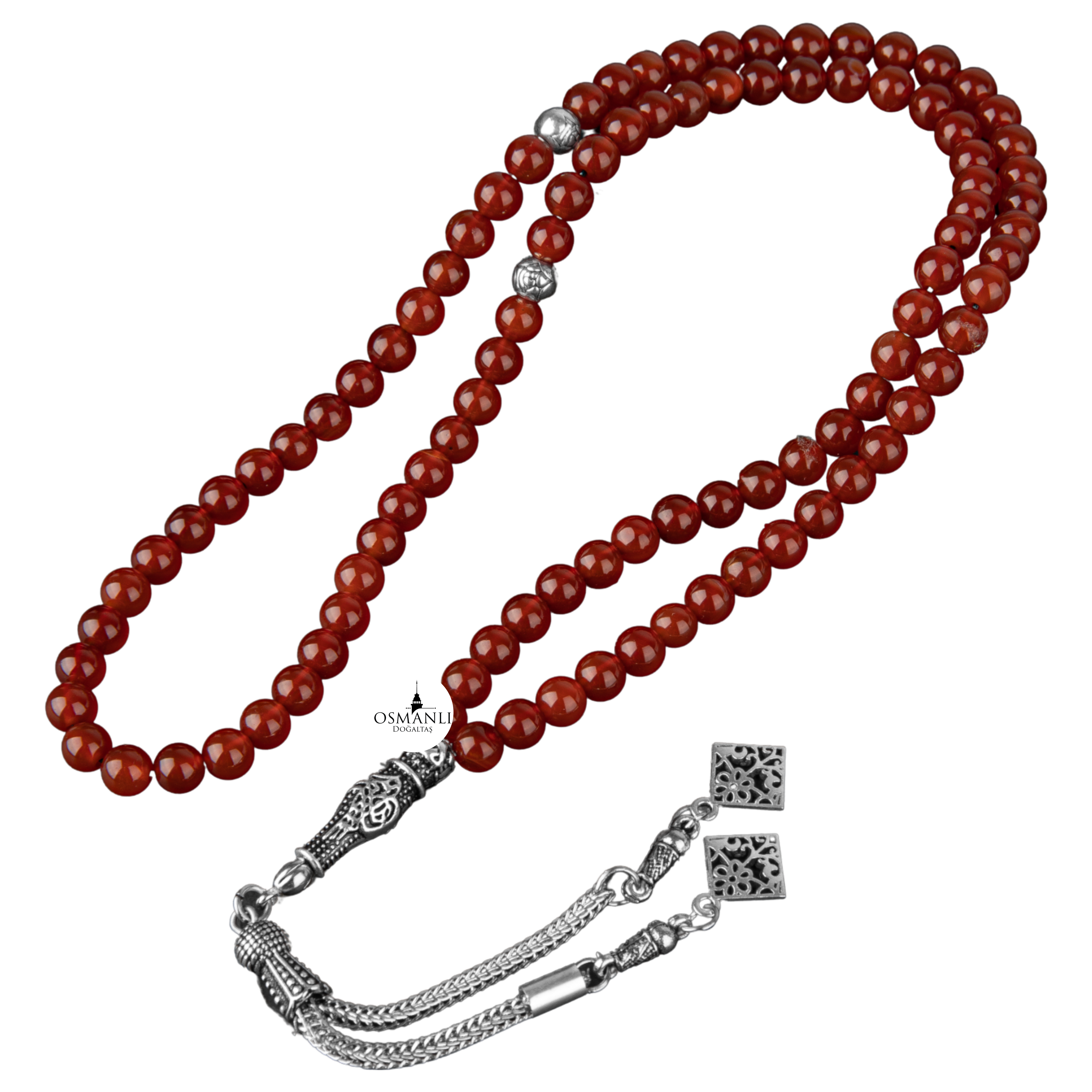 Red Agate Natural Stone Prayer Beads 99 - 6mm