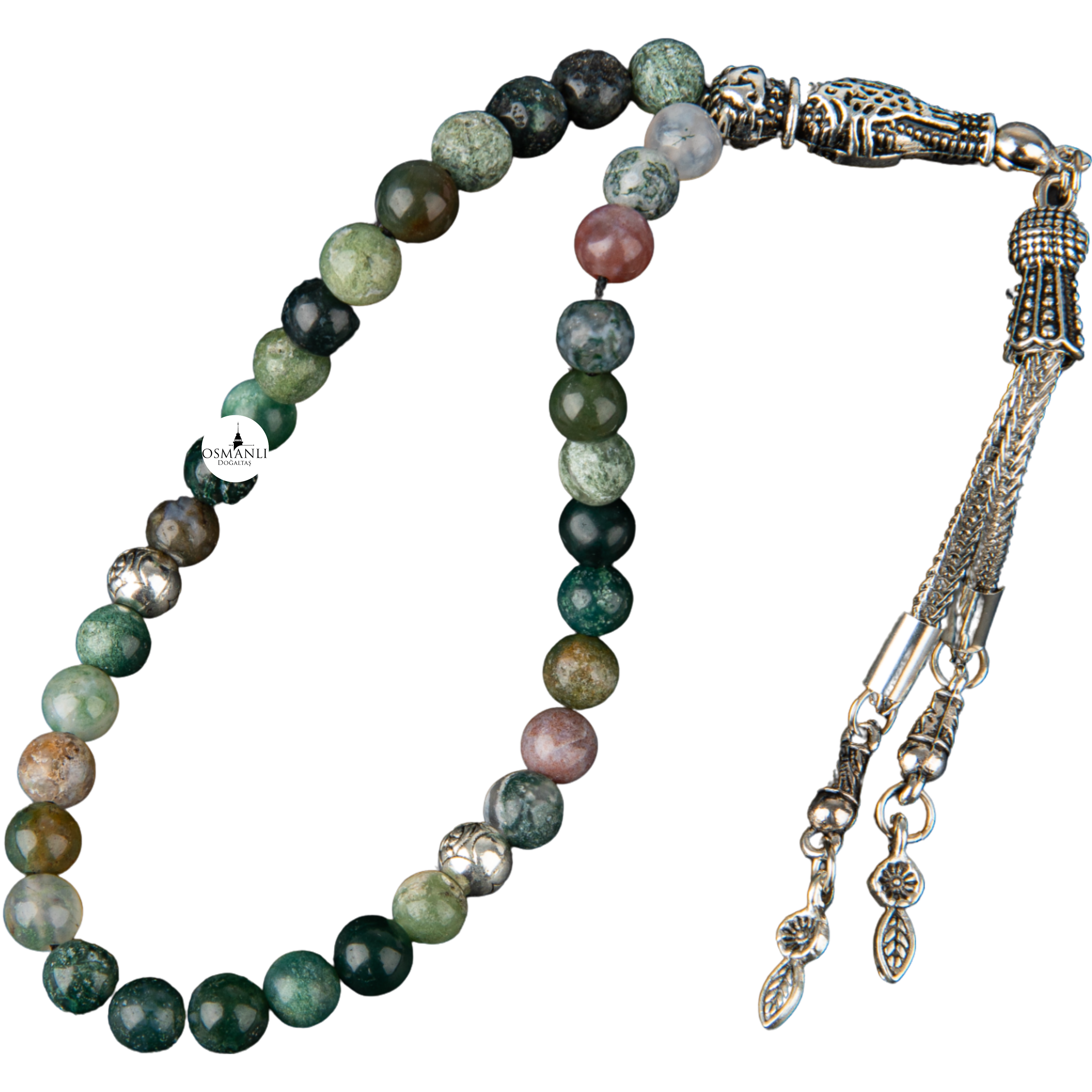 Indian Agate Natural Stone Prayer Beads 33 - 6mm