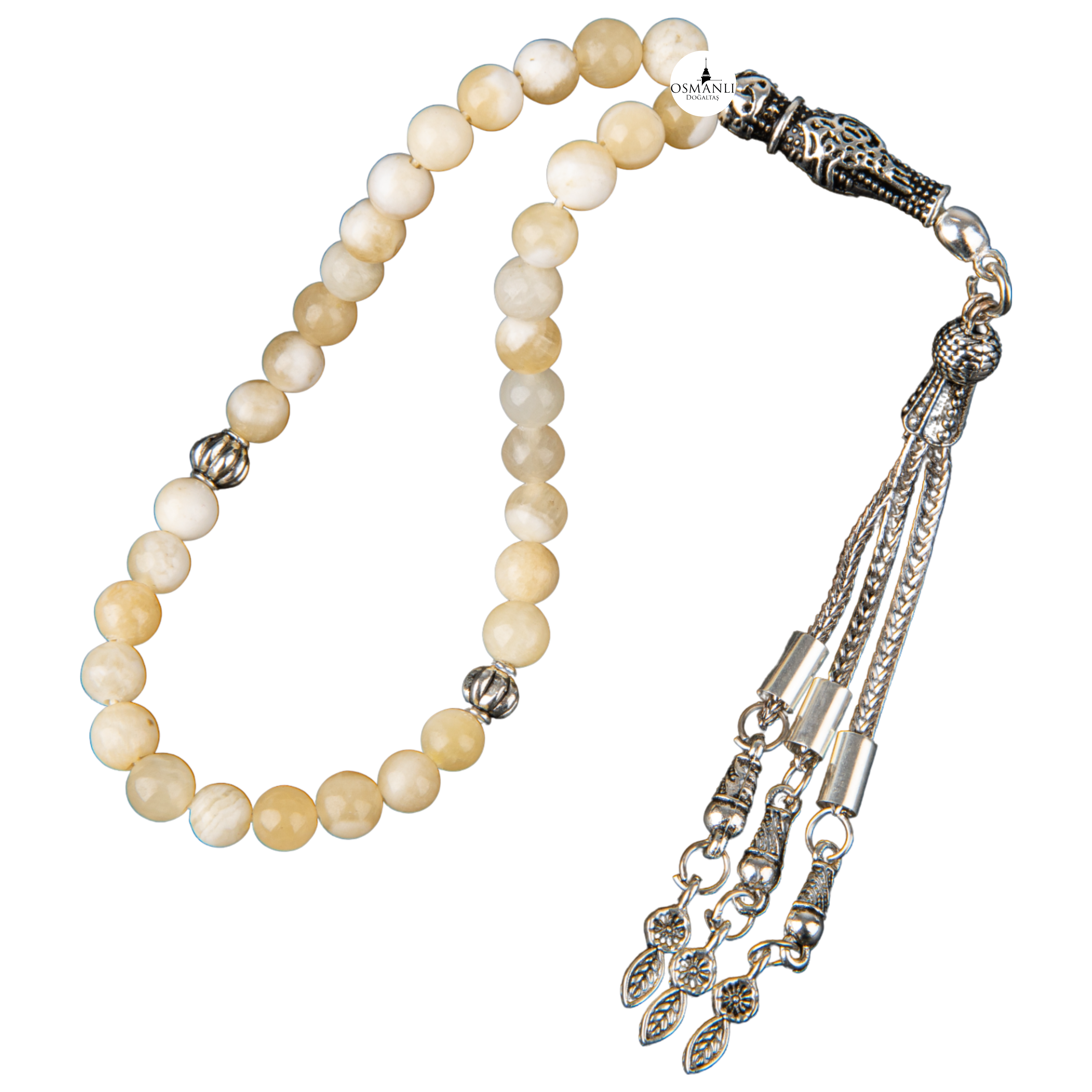 Aragonite Natural Stone Prayer Beads 33 - 6mm