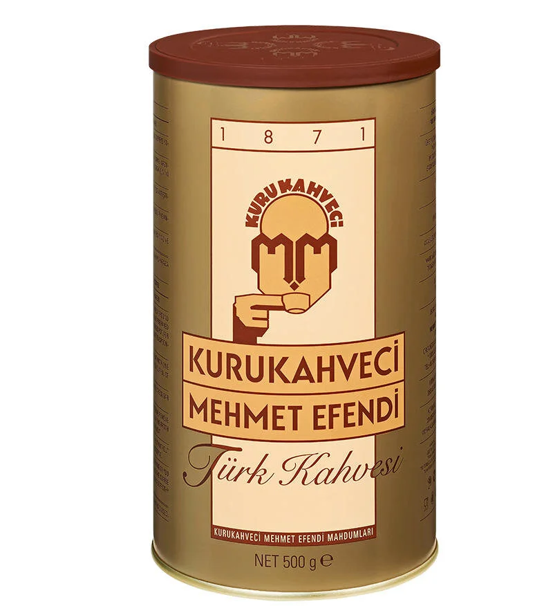 Kurukahveci Mehmet Efendi Ground Roasted Turkish Traditional Coffee(500 Gr Can)