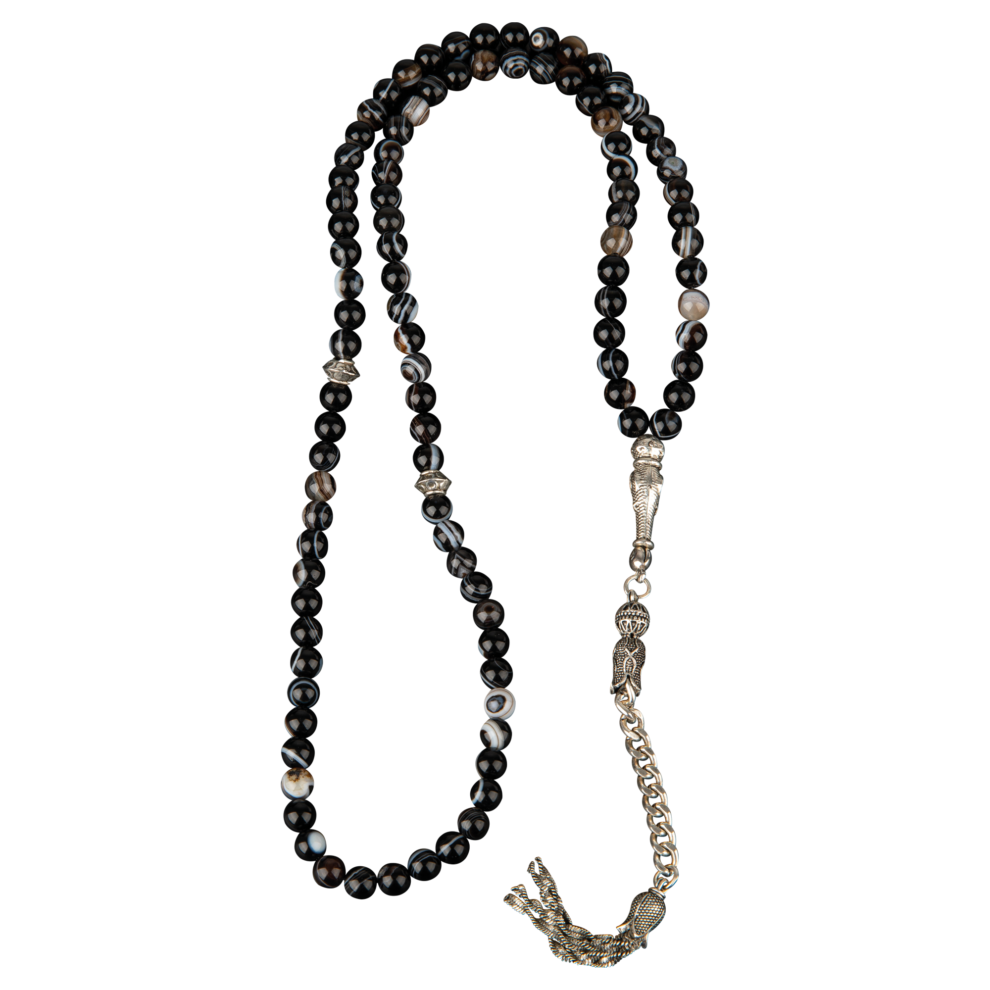 Black Eye Agate Natural Stone Prayer Beads 99 - 6mm