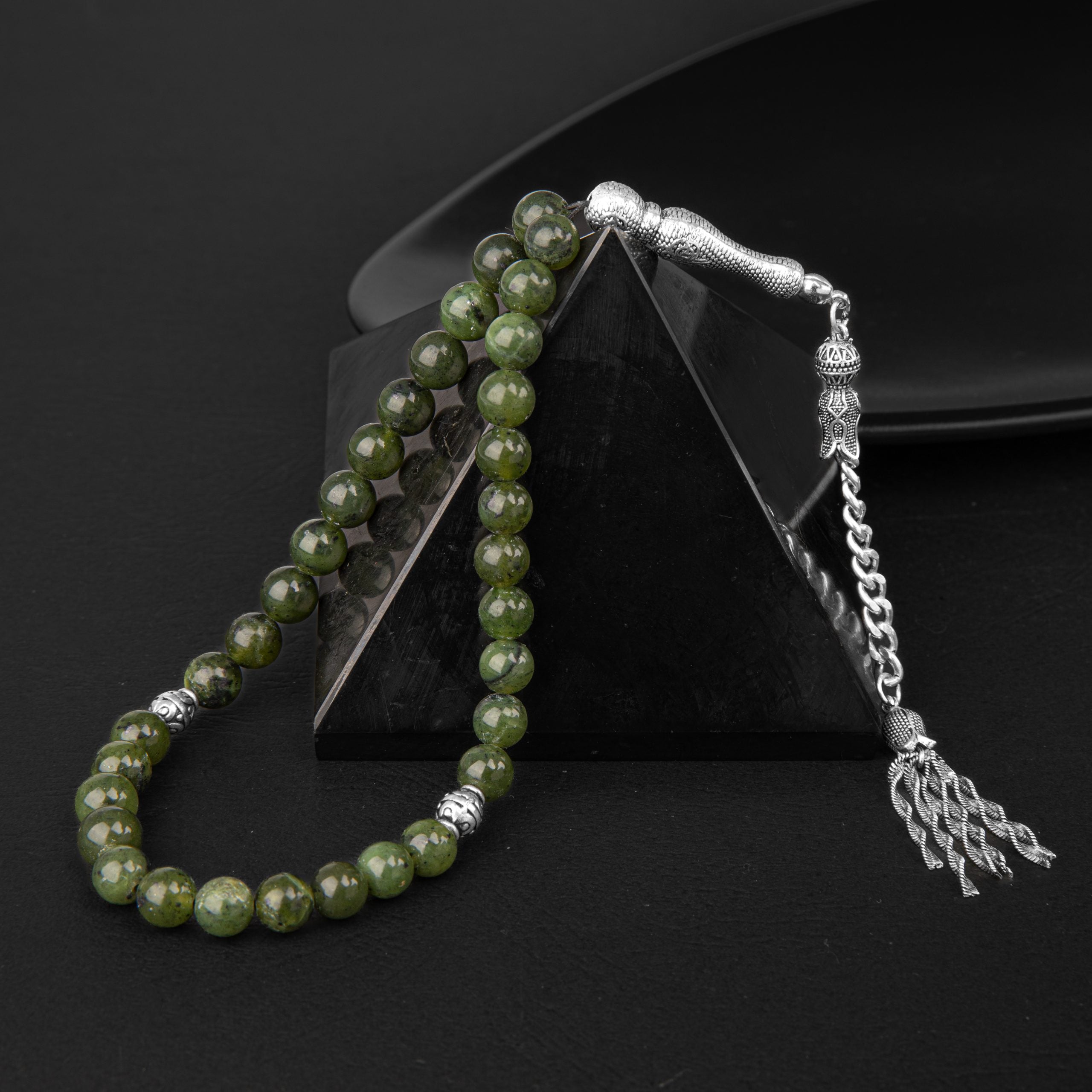 Jade Natural Stone Prayer Beads 33 pieces - 8mm