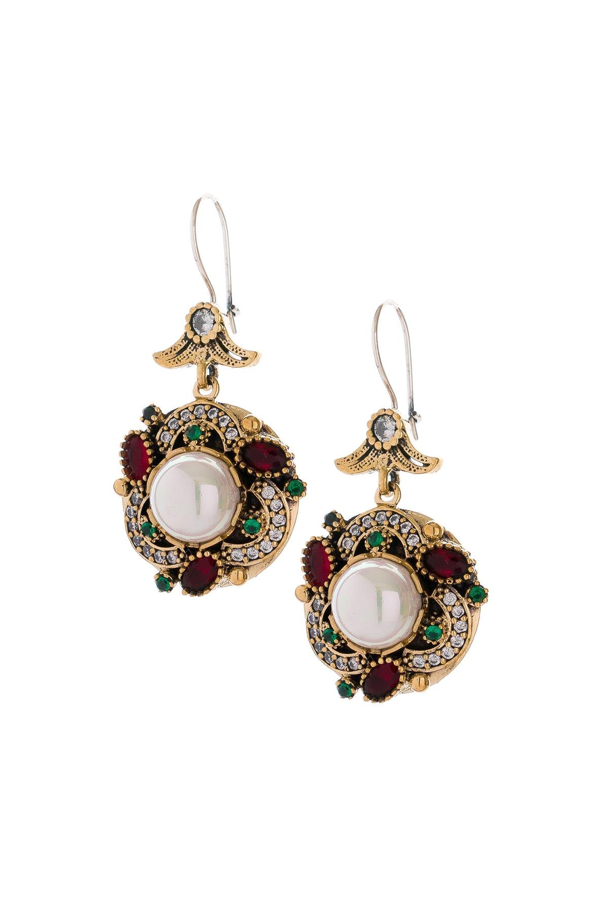 Behiye Series Natural Pearl Stone Authentic Women's  Earrings