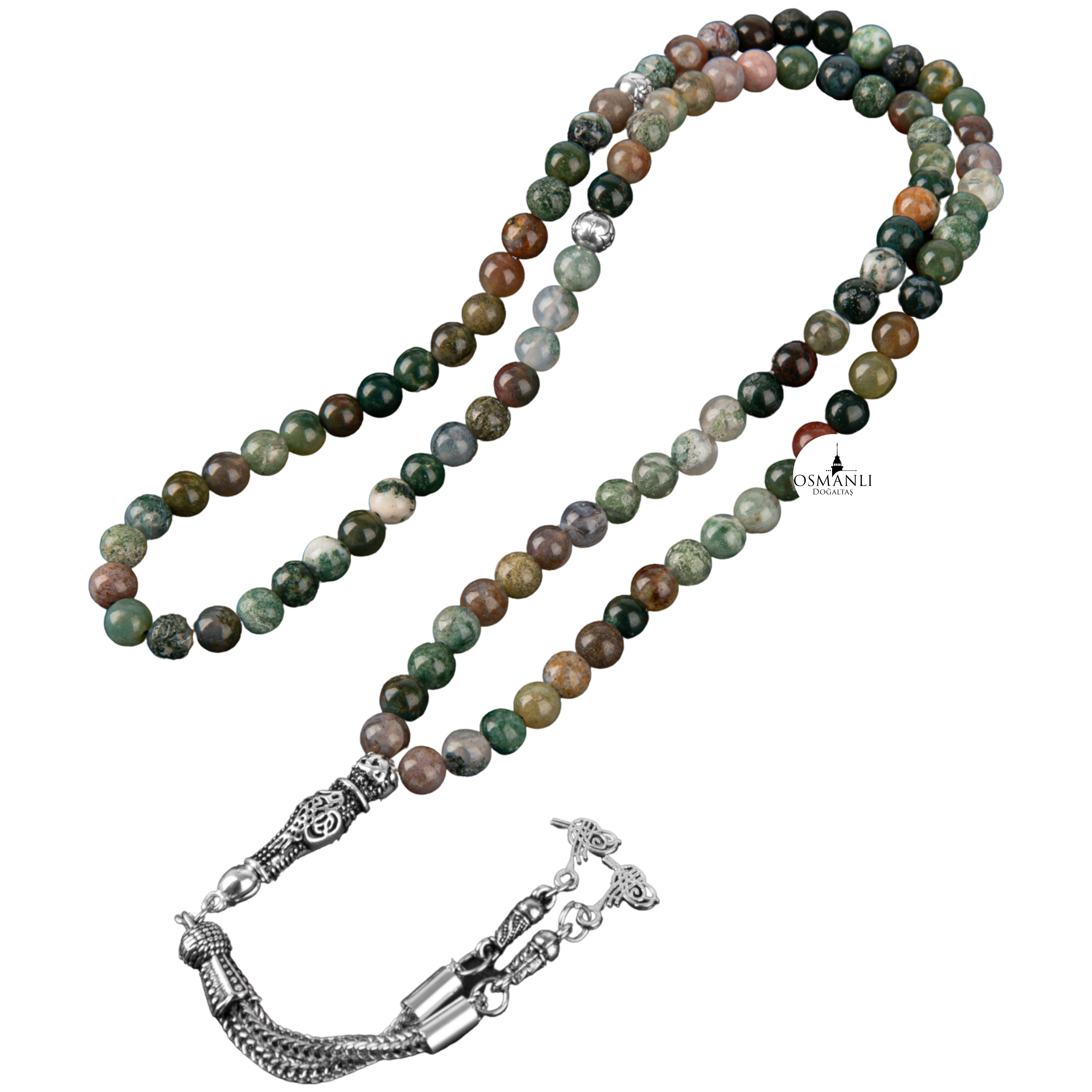 Indian Agate Natural Stone Prayer Beads 99 - 6mm