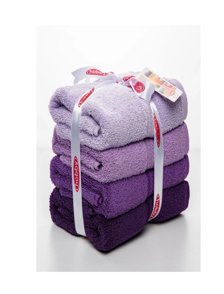 Set of 4 Towels Lilac