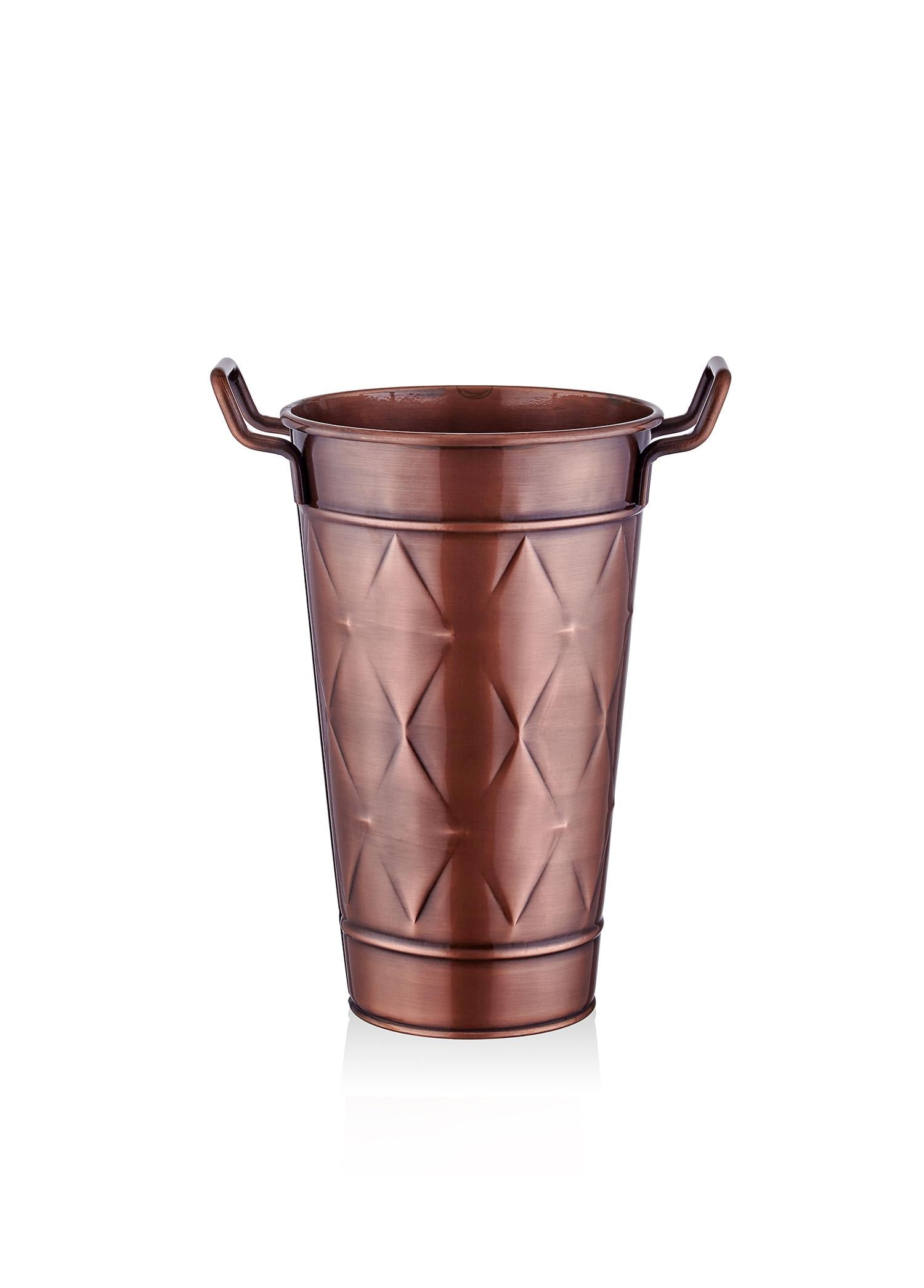 Prism Vase &amp; Flower Pot Copper Plated 40 cm