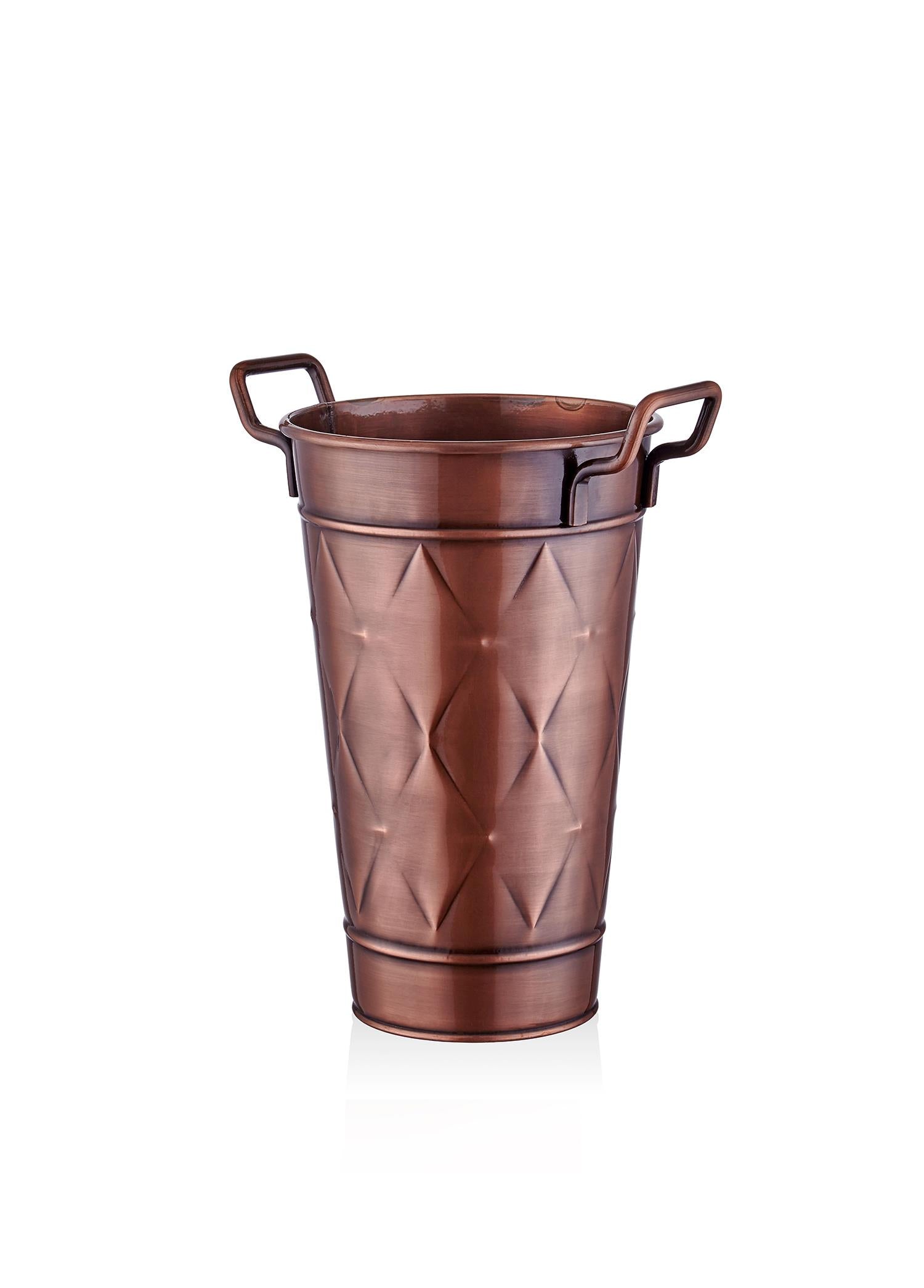 Prism Vase &amp; Flower Pot Copper Plated 40 cm