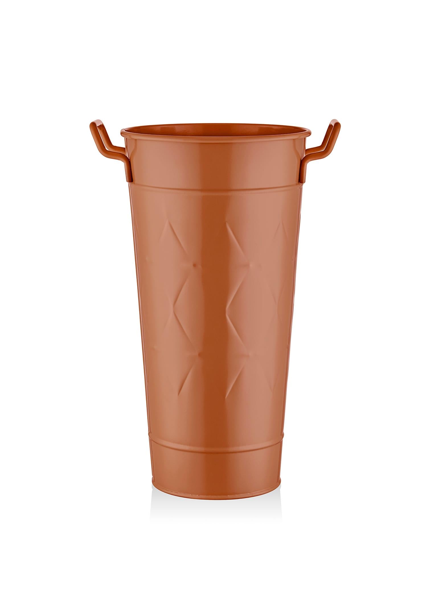 Prism Vase &amp; Flower Pot Terracota 50 cm