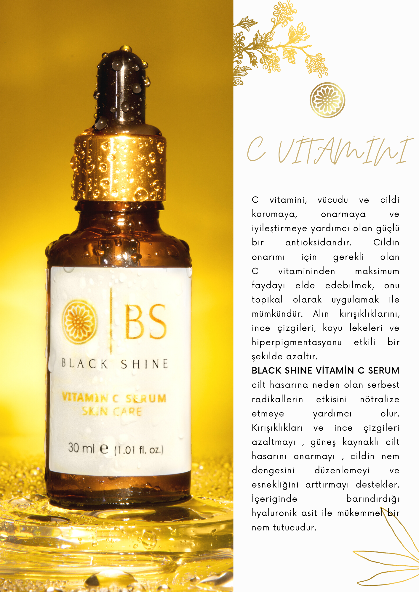 Black Shine Vitamin C Serum %20 - 30ml