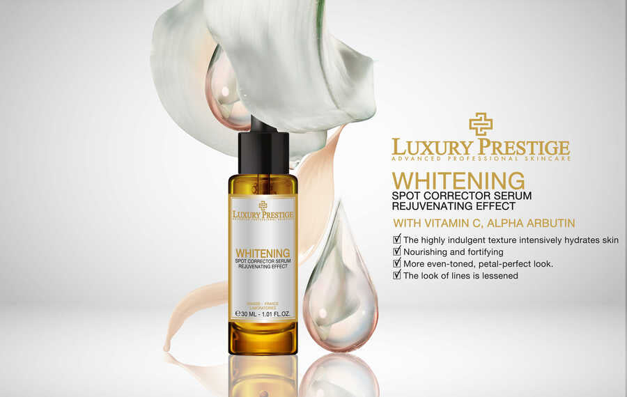 Luxury Prestige Whitening Face and Neck Serum - Achieve Radiant Skin Tone and Balance - 30ml