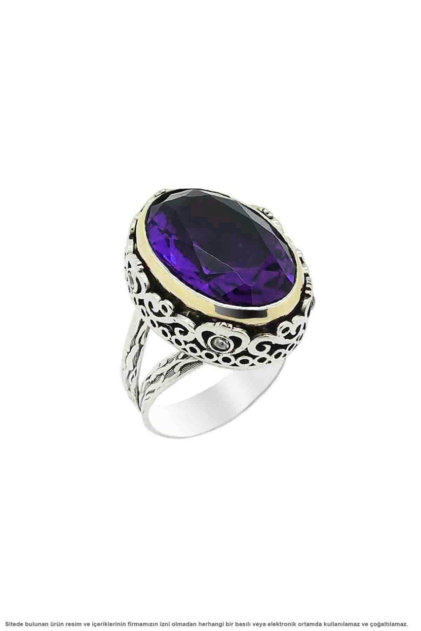 Gayde Series Amethyst Purple Stone Silver Triple Set Jewelry Authentic