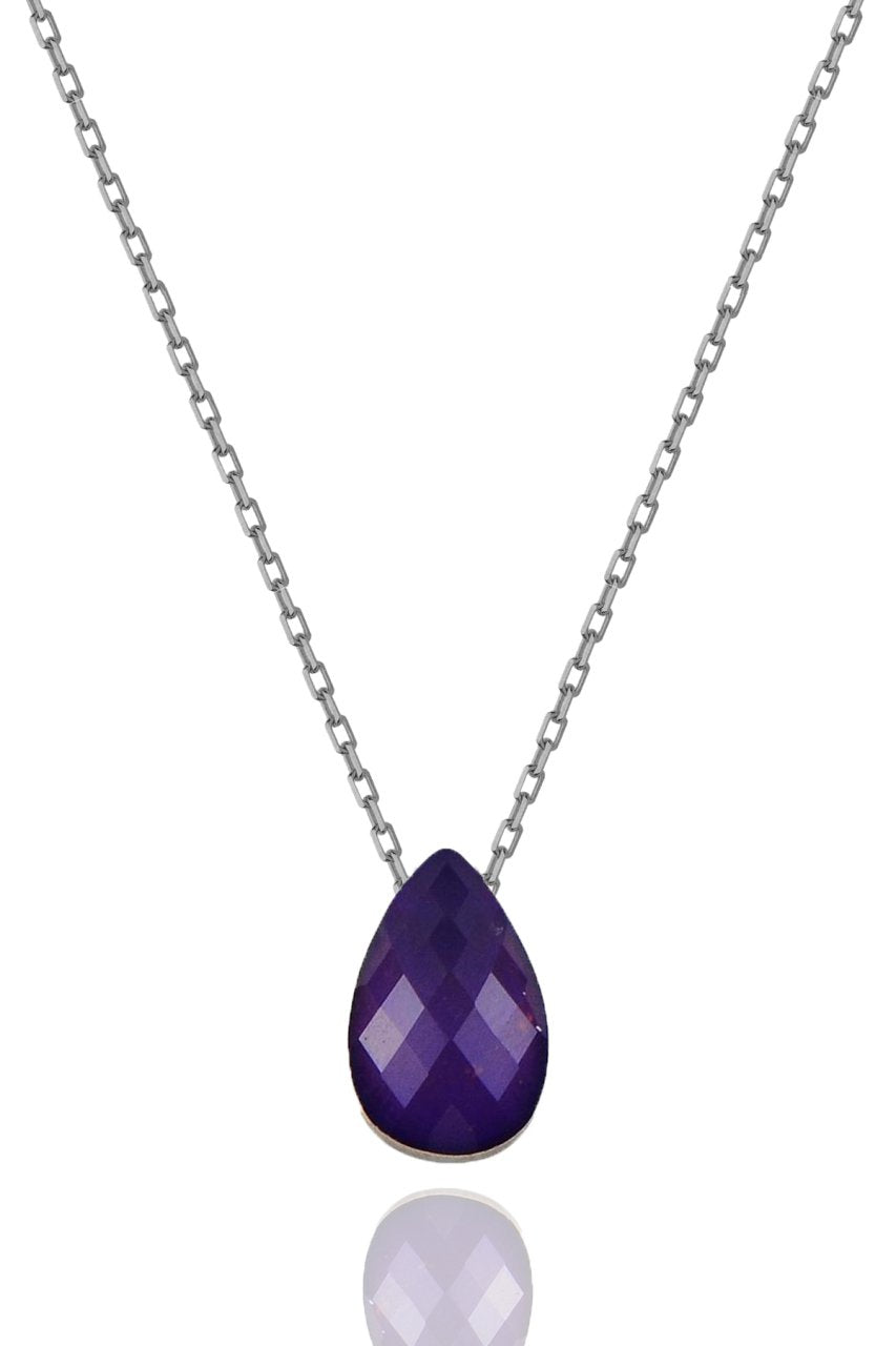 Elegance in Transformation: Heat-Activated Color-Changing Silver Necklace with Droplet Design