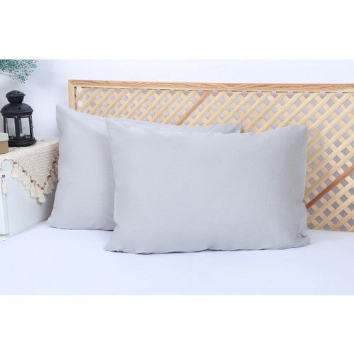 Elevate Your Comfort: 2-Piece Stone Gray Cotton Pillowcase Set by Semecca