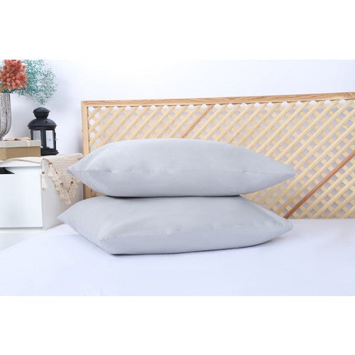 Elevate Your Comfort: 2-Piece Stone Gray Cotton Pillowcase Set by Semecca