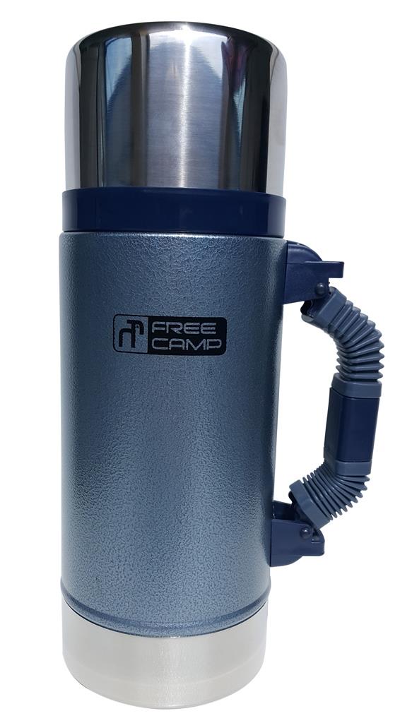 FreeCamp Marvel Thermos 700ml - Cool Blue | Hot or Cold | No-Slip Handle | ISO 9001 Certified