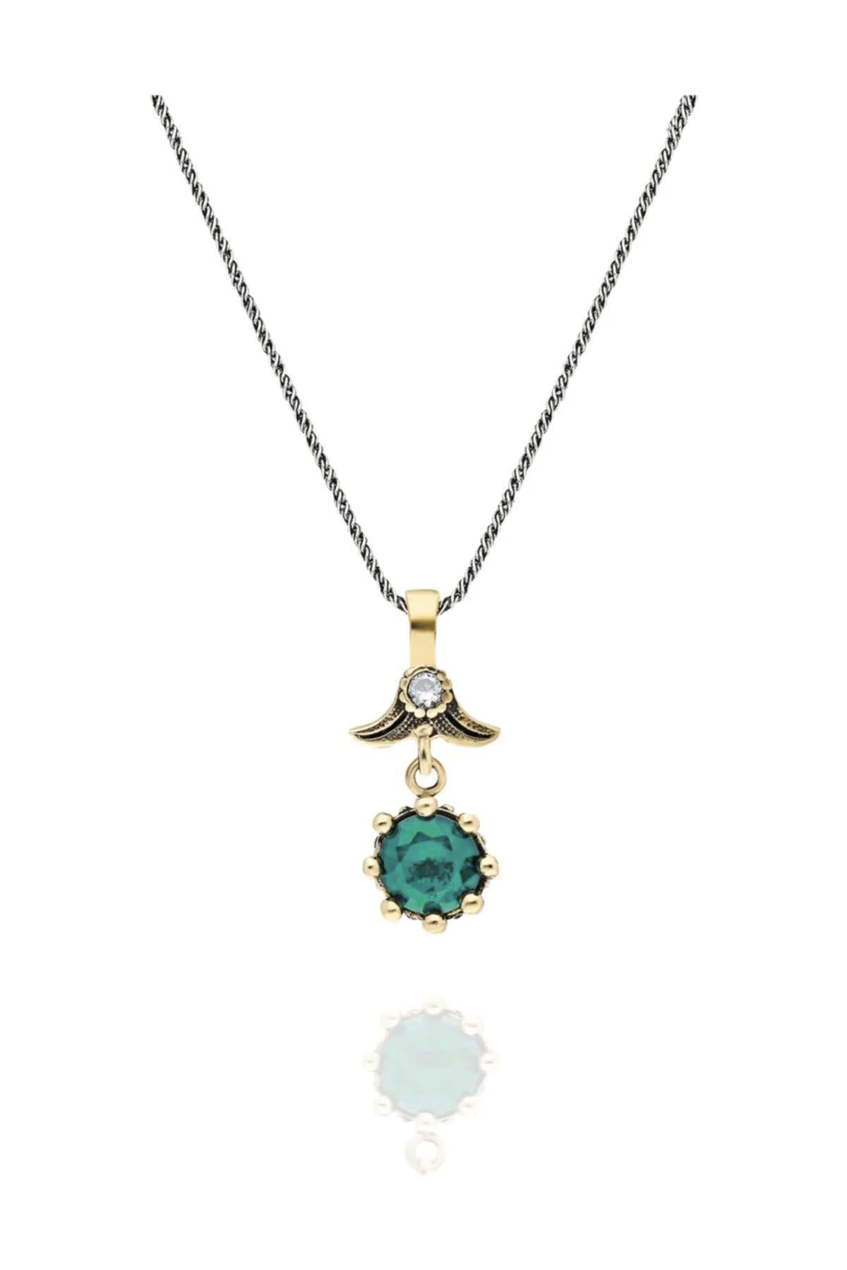 Silver Aquamarine Stone Women's  Necklace