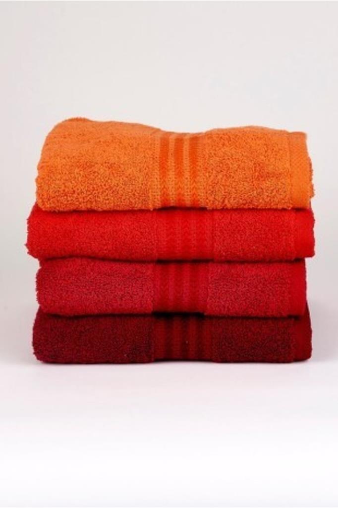 Set of 4 Towels Red