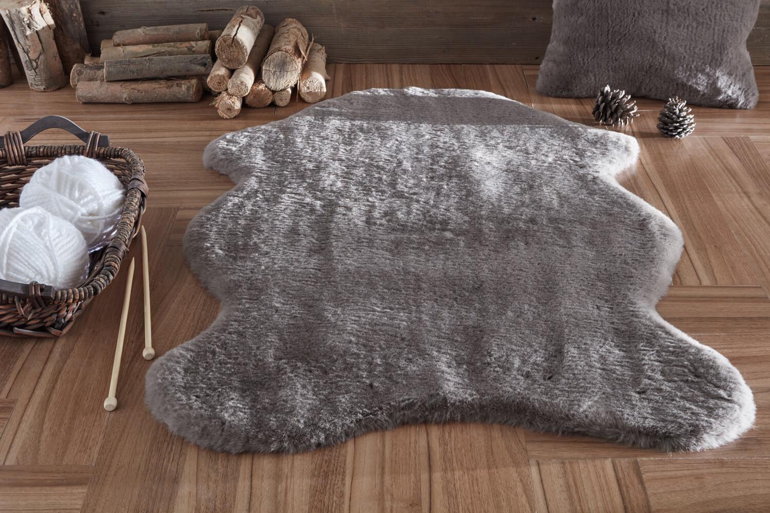 Jassrug Fur Fleece Carpet 100x140 Anthracite