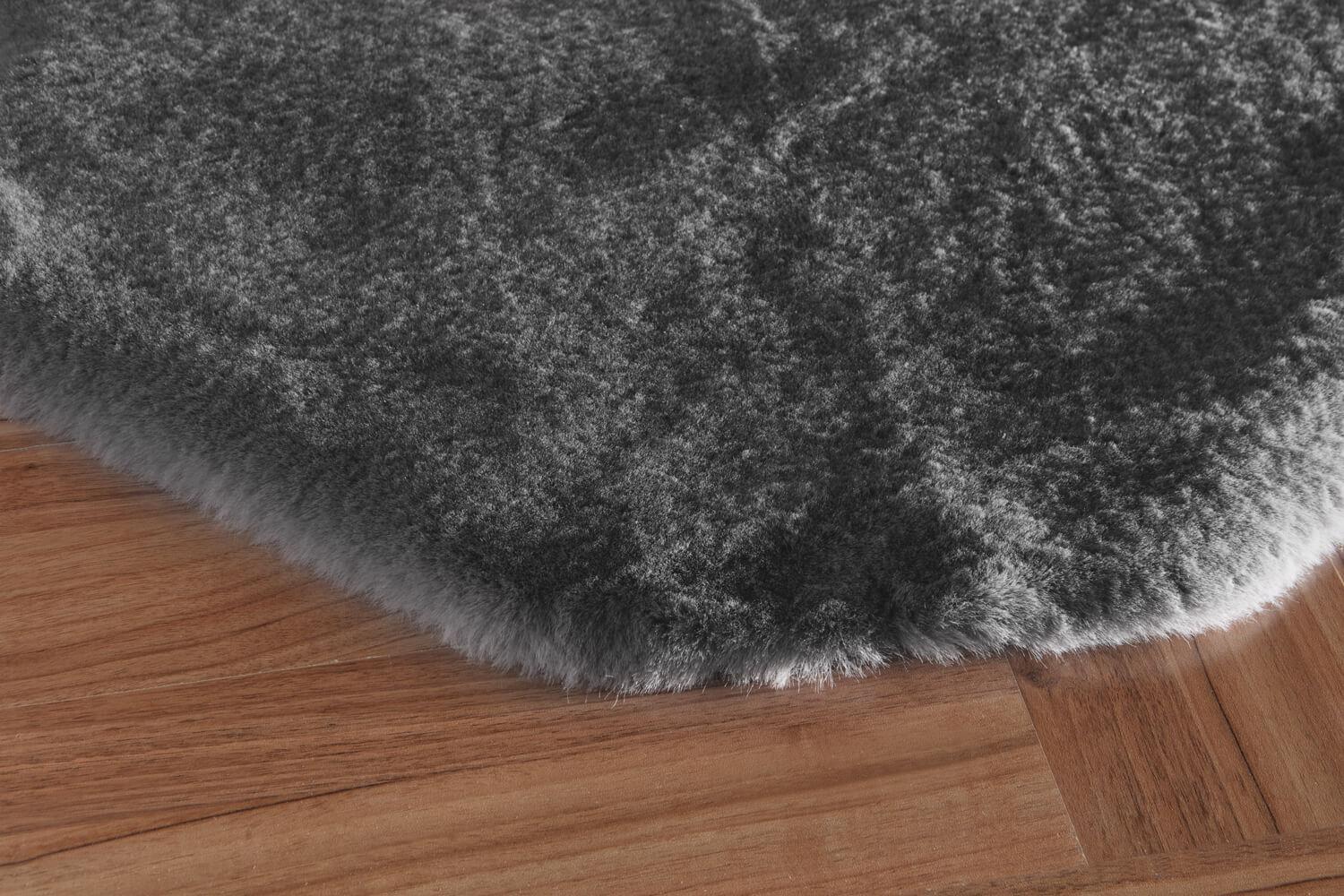 Jasrug fur alfombra de vellón 100x140 antracita
