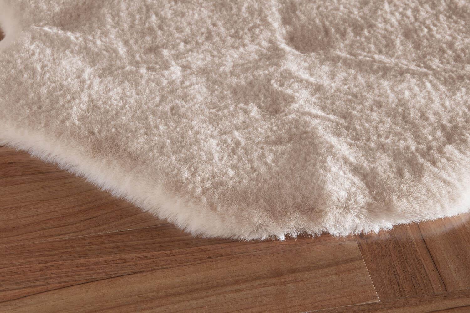 Jassrug Fur Fleece Carpet 100x140 Beige