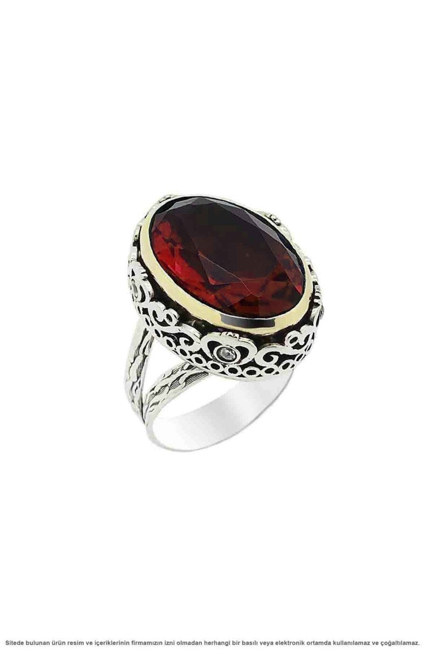 Gayde Series Garnet Red Stone Silver Triple Set Jewelry Authentic