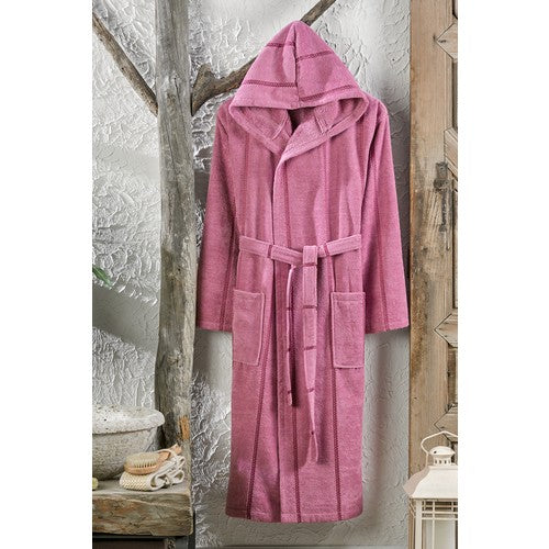 Elevate Your Comfort with Semecca Velvet Hooded Robe in Royal Purple