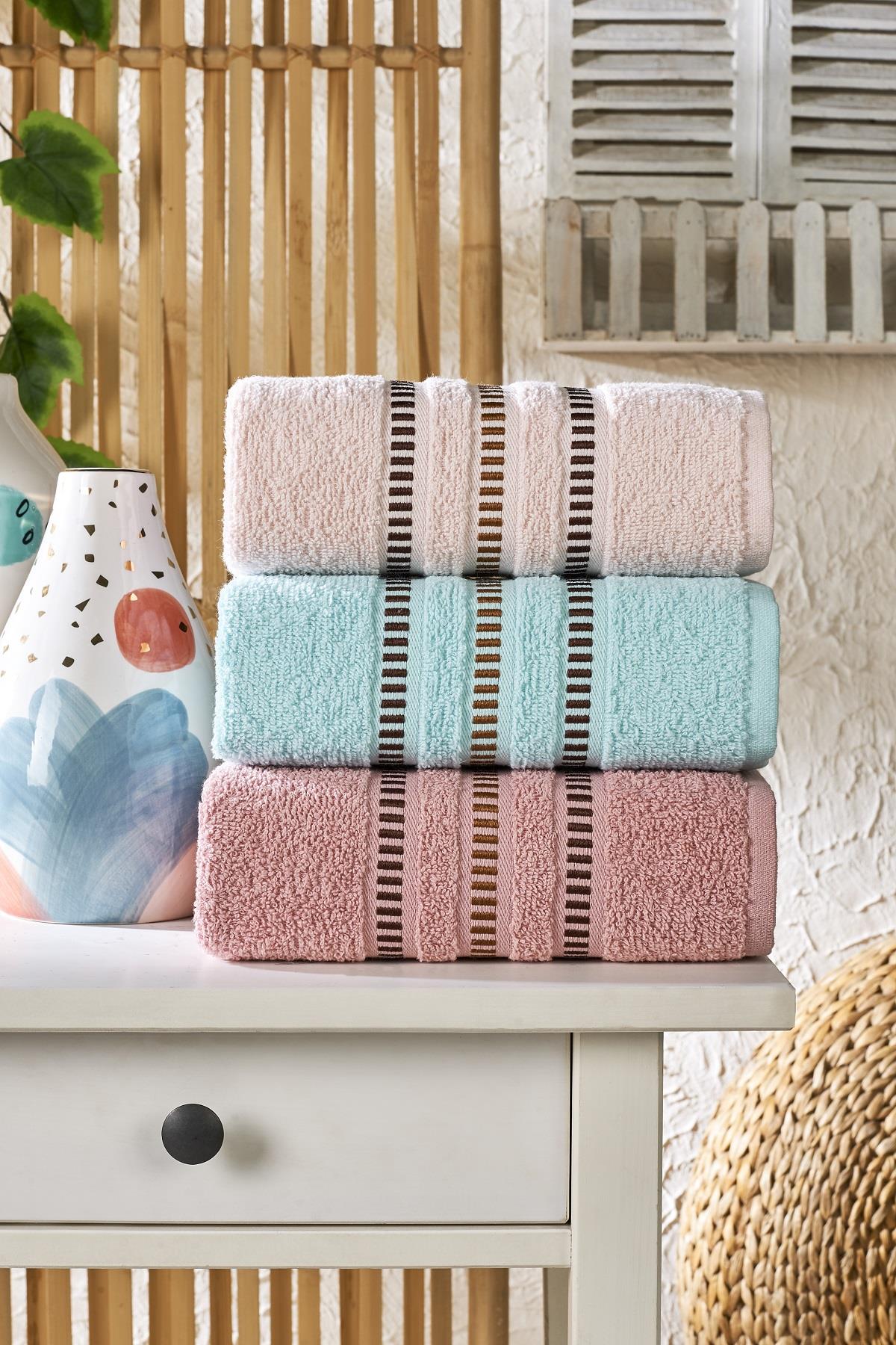 Elevate Your Home with Semecca's Lia Soft 3-Piece Towel Set - 100% Cotton Luxury