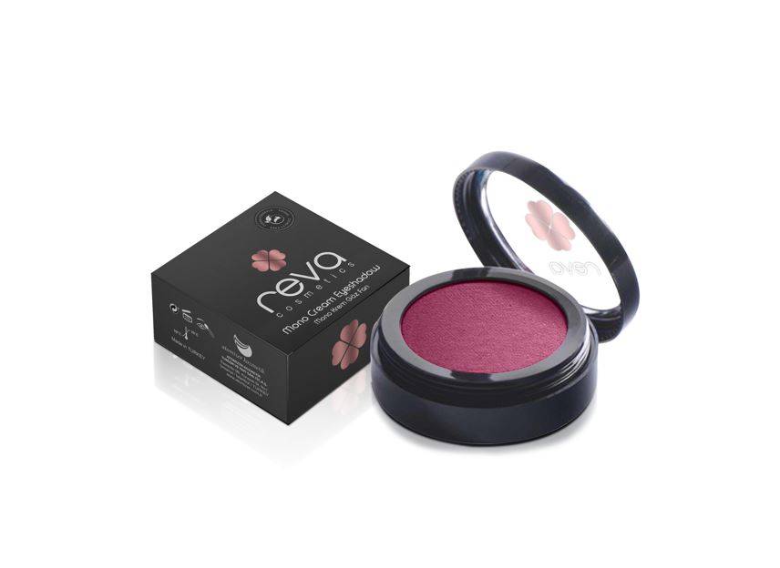 Revolutionize Your Look with Reva Mono Cream Eyeshadow - Red Plum Delight (No. 303) - Vegan & Clean Beauty