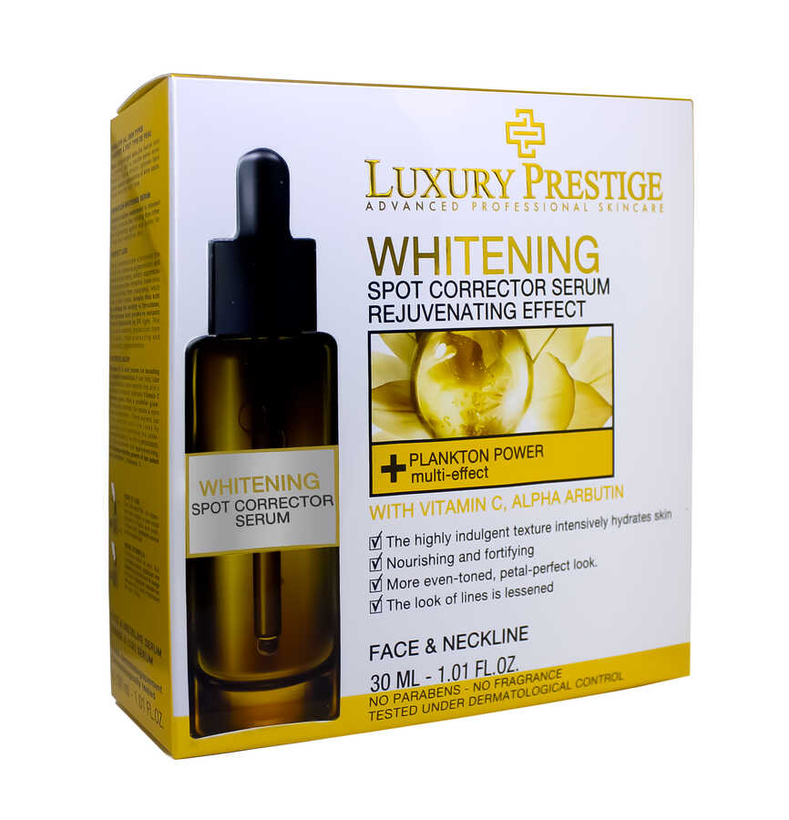 Luxury Prestige Whitening Face and Neck Serum - Achieve Radiant Skin Tone and Balance - 30ml
