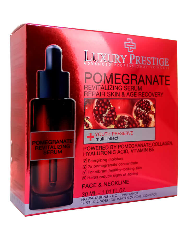 Radiant Youth Restoring Serum - Luxury Prestige Pomegranate Face and Neck Serum - 30ml
